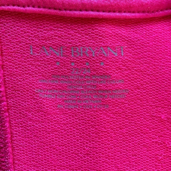 Lane Bryant pink v-neck hoodie 22/24 - Picture 5 of 6